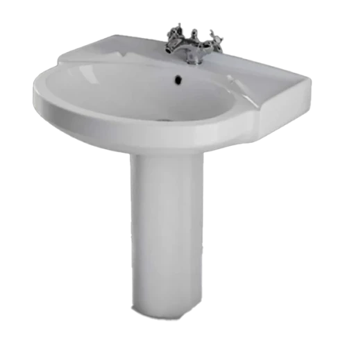 مغسلة مرمر ابيض مع قاعدة الخزف السعودي